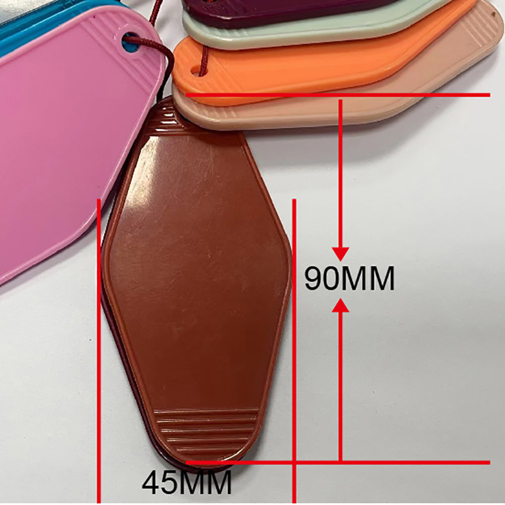 Multi-Color blank plastic ABS hotel key card cross-border blank motel keychain Amazon promotion