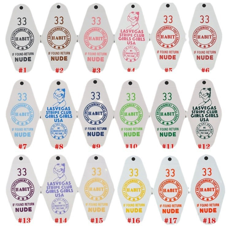 Multi-Color blank plastic ABS hotel key card cross-border blank motel keychain Amazon promotion