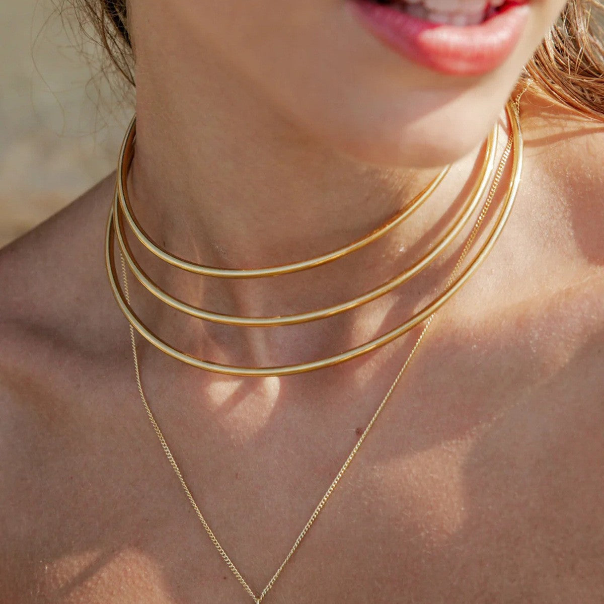 cross-border stainless steel necklace jewelry European and American fashion INS titanium steel clavicle chain 18k gold non-fading neck chain women