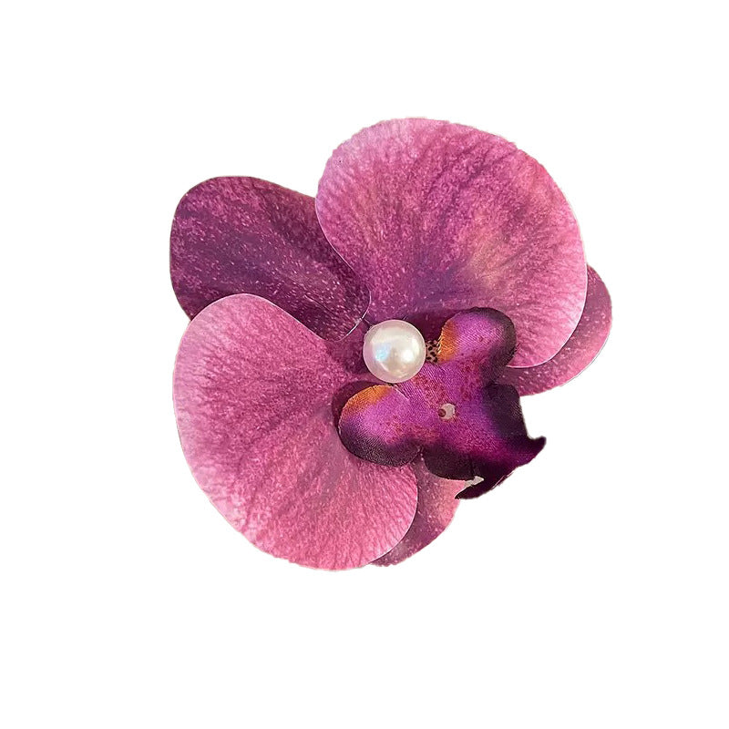 Fairy ~ Phalaenopsis Hairpin Female Korean Flower Side Clip Photo Atmosphere Bangs Broken Hairpin Flower Headwear