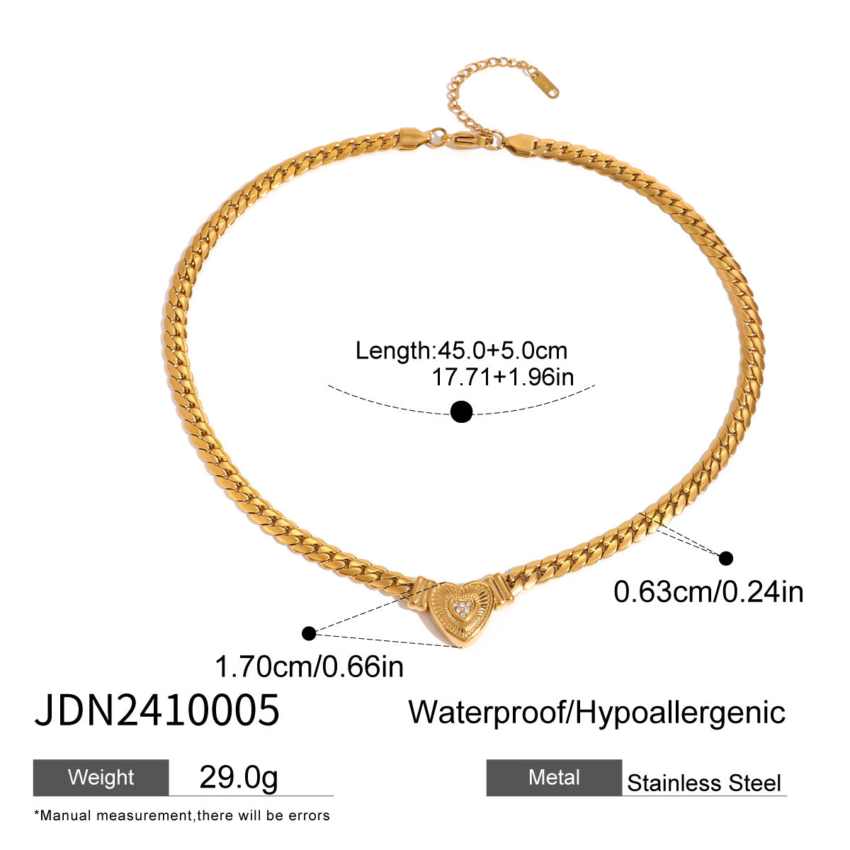 Europe and the United States stainless steel love necklace high sense diamond clavicle chain titanium steel jewelry cross-border necklace