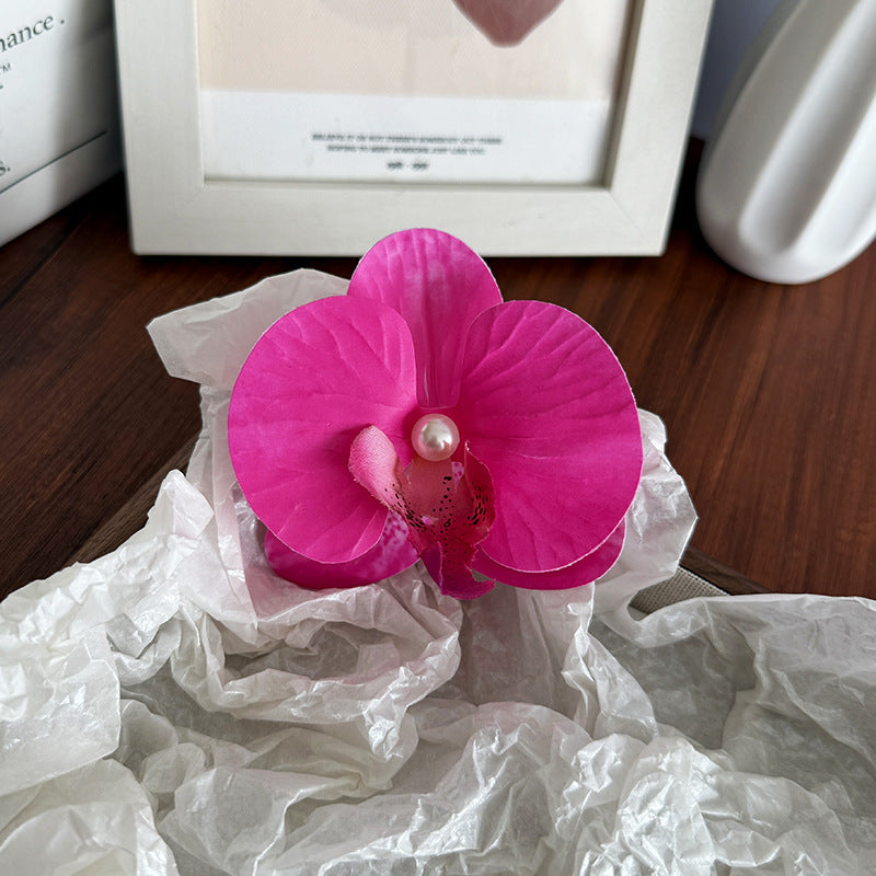 Fairy ~ Phalaenopsis Hairpin Female Korean Flower Side Clip Photo Atmosphere Bangs Broken Hairpin Flower Headwear