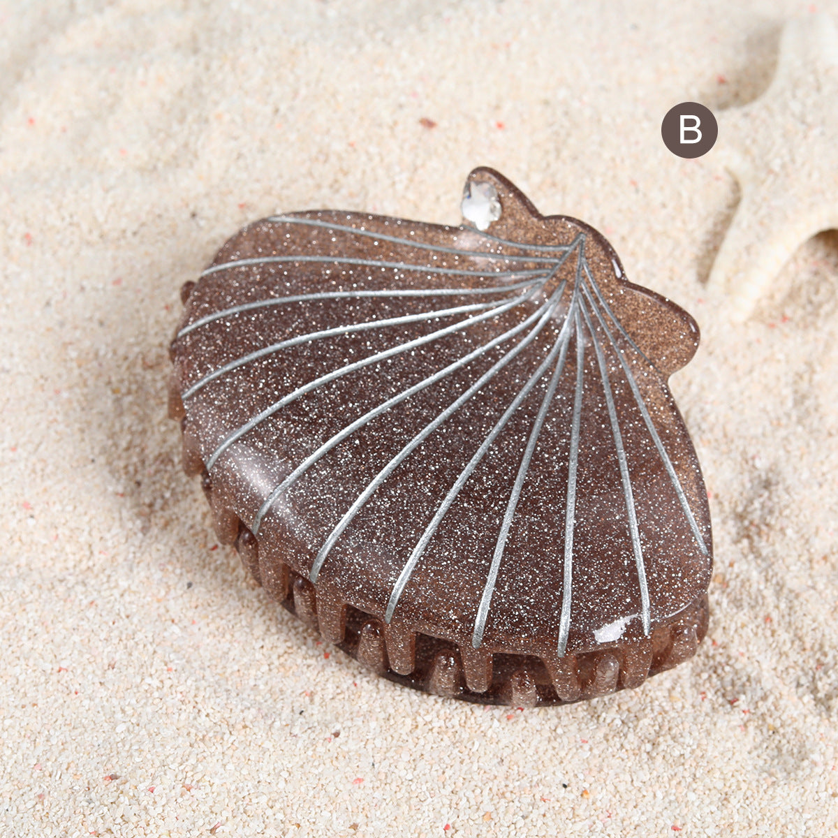 New style shell gripper simple point diamond high-grade hairpin niche shark clip creative sweet cool hot girl hair accessories wholesale