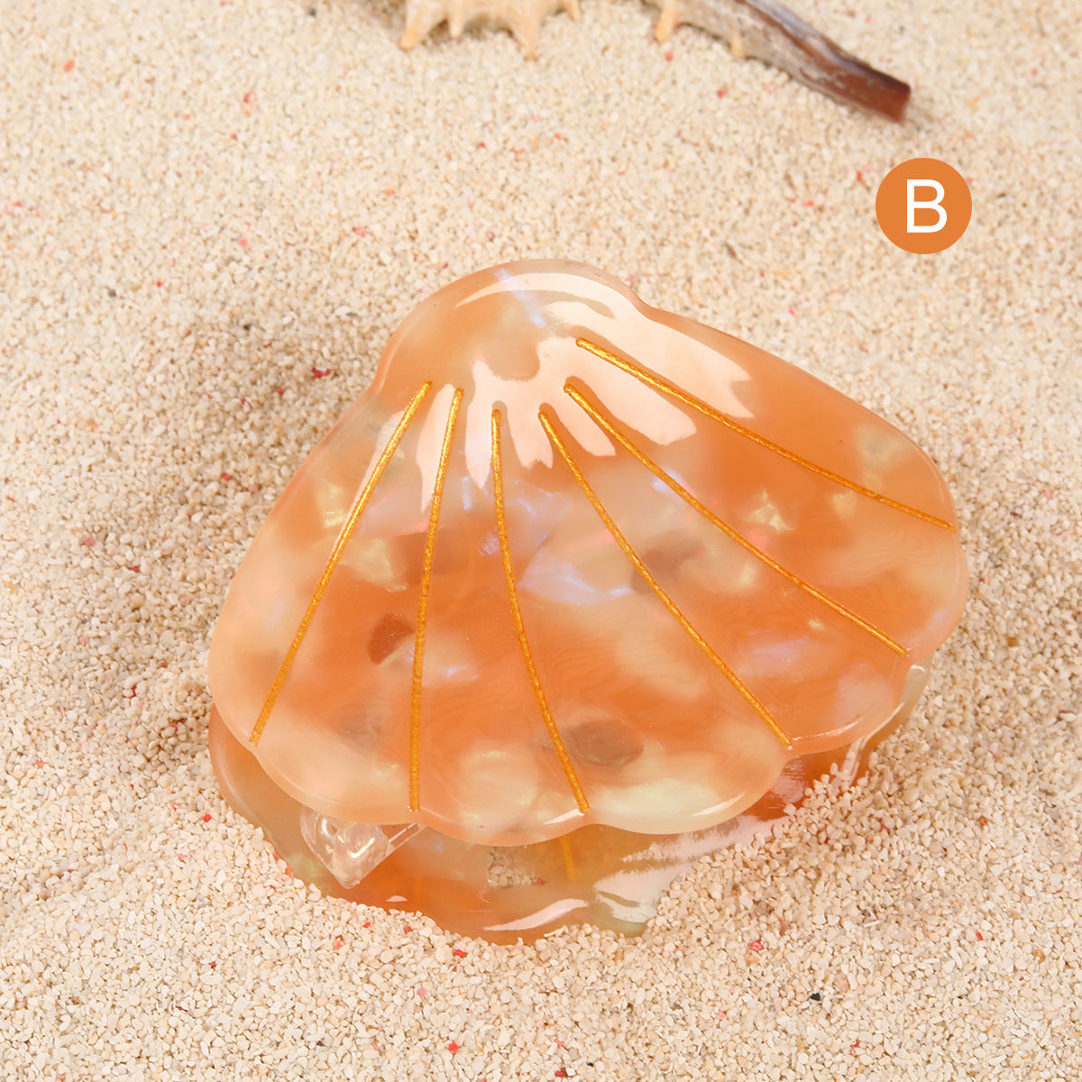 Niche shell hairpin wholesale Japanese simple back head updo hair clip acetate plate fresh South Korea hair accessories