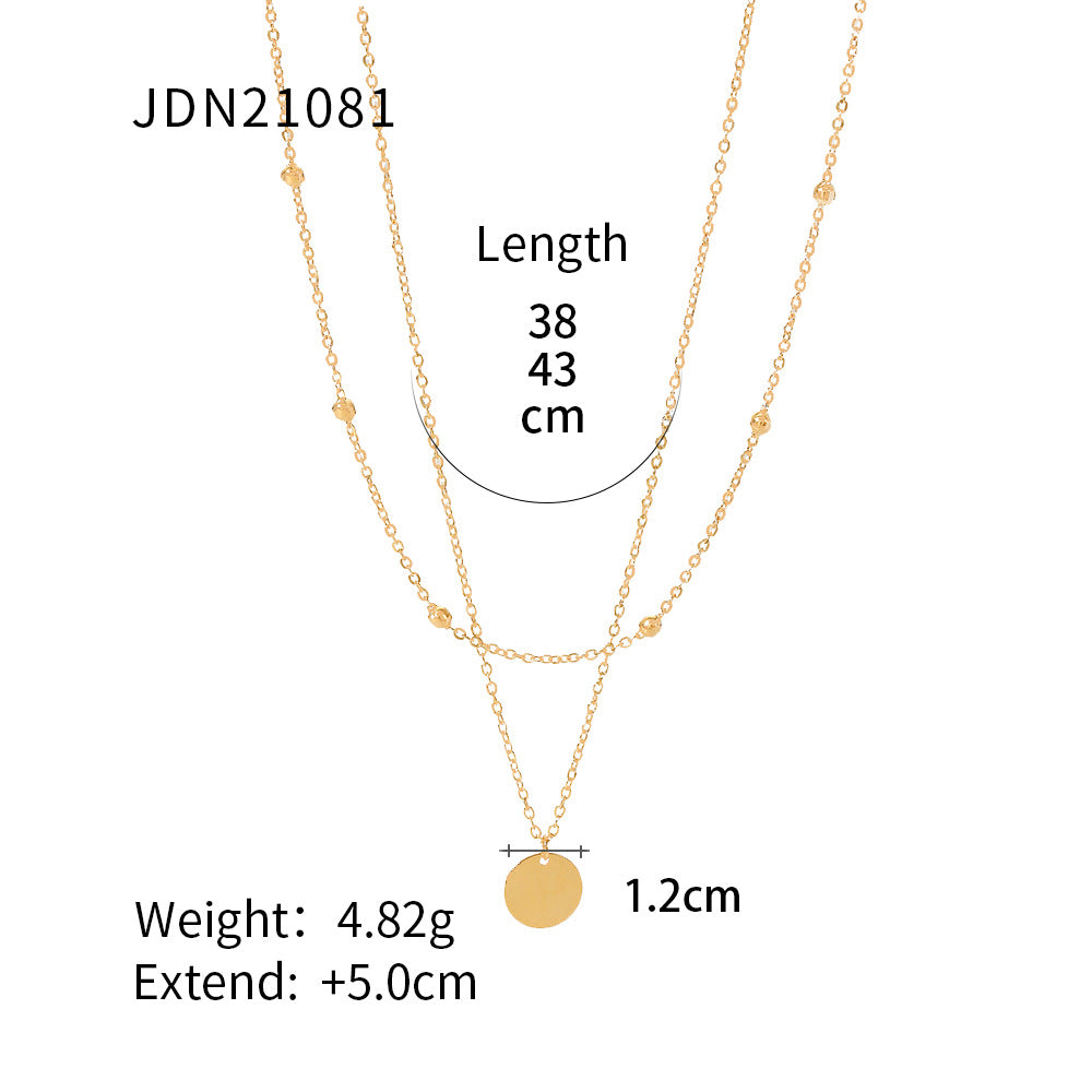 cross-border stainless steel necklace jewelry European and American fashion INS titanium steel clavicle chain 18k gold non-fading neck chain women