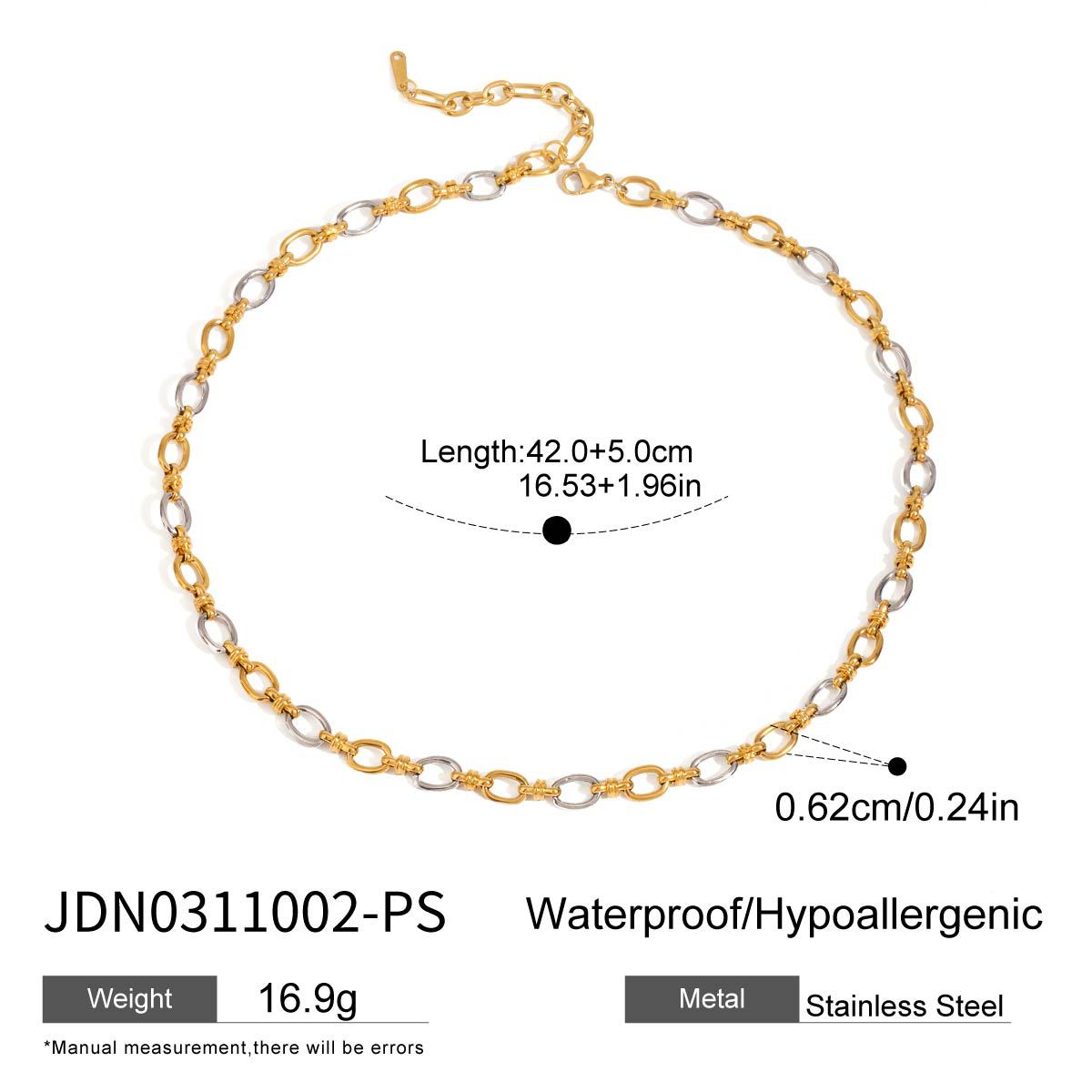 Europe and the United States 18k gold titanium steel necklace light luxury high-end jewelry non-fading bracelet stainless steel jewelry cross-border