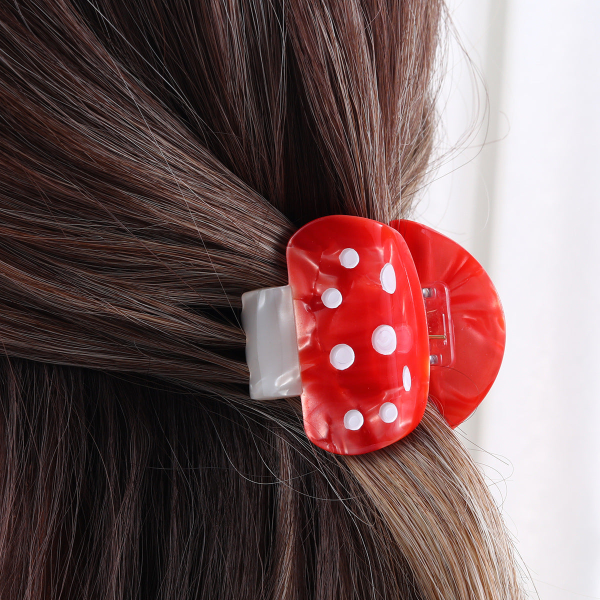 New acetate hairpin cute fashion mushroom clip small fresh clip Internet celebrity same style hair accessories for women