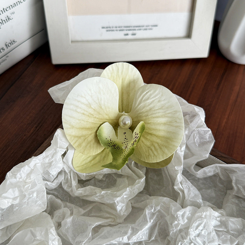 Fairy ~ Phalaenopsis Hairpin Female Korean Flower Side Clip Photo Atmosphere Bangs Broken Hairpin Flower Headwear
