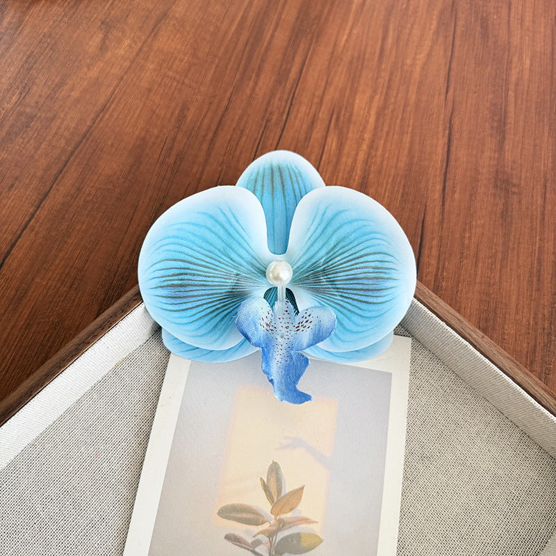 Fairy ~ Phalaenopsis Hairpin Female Korean Flower Side Clip Photo Atmosphere Bangs Broken Hairpin Flower Headwear