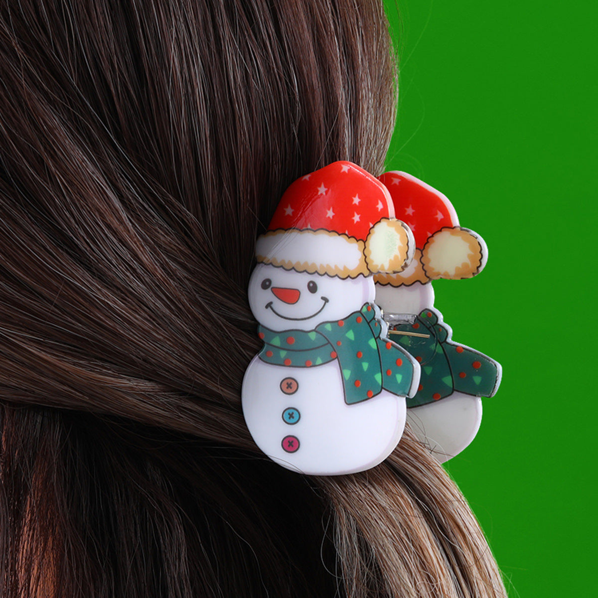 Christmas series New simple fashion popular cute fun snowman Santa Claus Christmas tree hair clip hair accessories