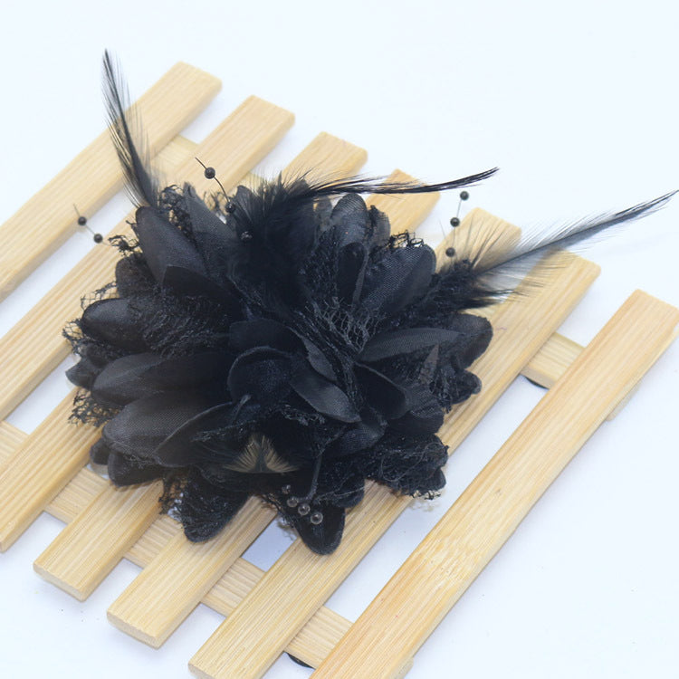 Factory wholesale new rice beads feather headdress headdress flower corsage wrist flower dance wear many optional