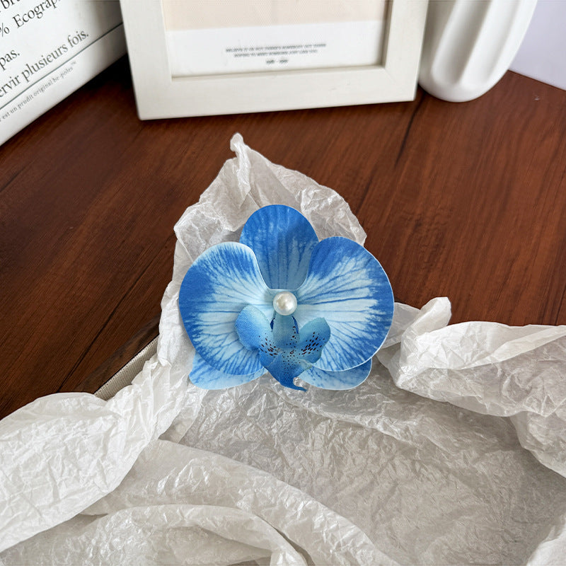 Fairy ~ Phalaenopsis Hairpin Female Korean Flower Side Clip Photo Atmosphere Bangs Broken Hairpin Flower Headwear