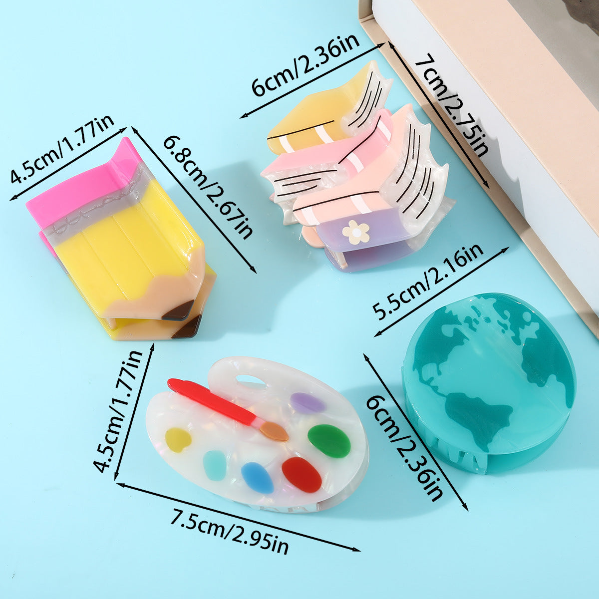 Original Design Stationery Series Acetate Hairpin High-End Grabber Girly Style 2025 New Style