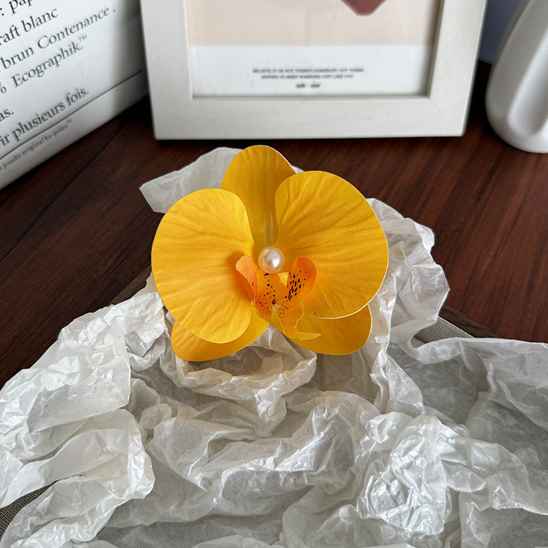 Fairy ~ Phalaenopsis Hairpin Female Korean Flower Side Clip Photo Atmosphere Bangs Broken Hairpin Flower Headwear