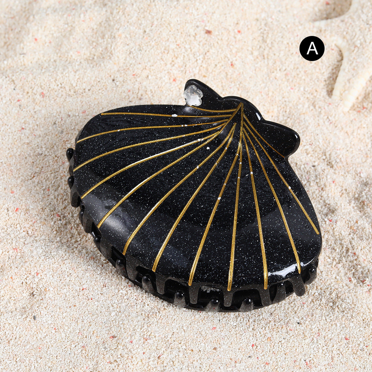 New style shell gripper simple point diamond high-grade hairpin niche shark clip creative sweet cool hot girl hair accessories wholesale