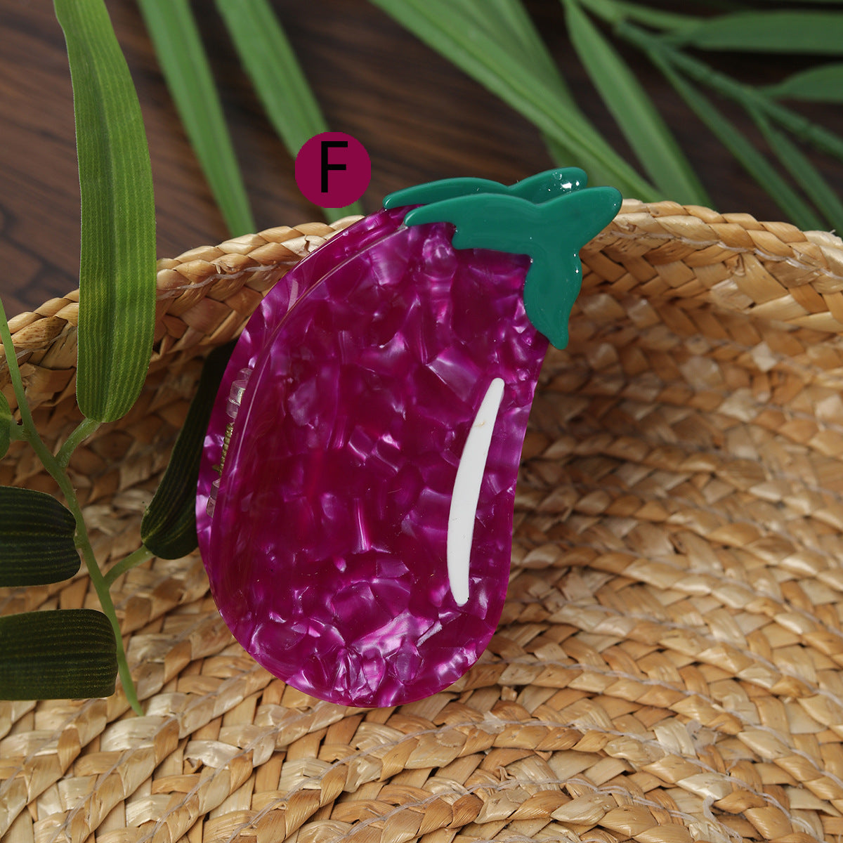 New summer fashion vegetable series cute acetic acid hairpin personality creative pear radish eggplant shark clip wholesale