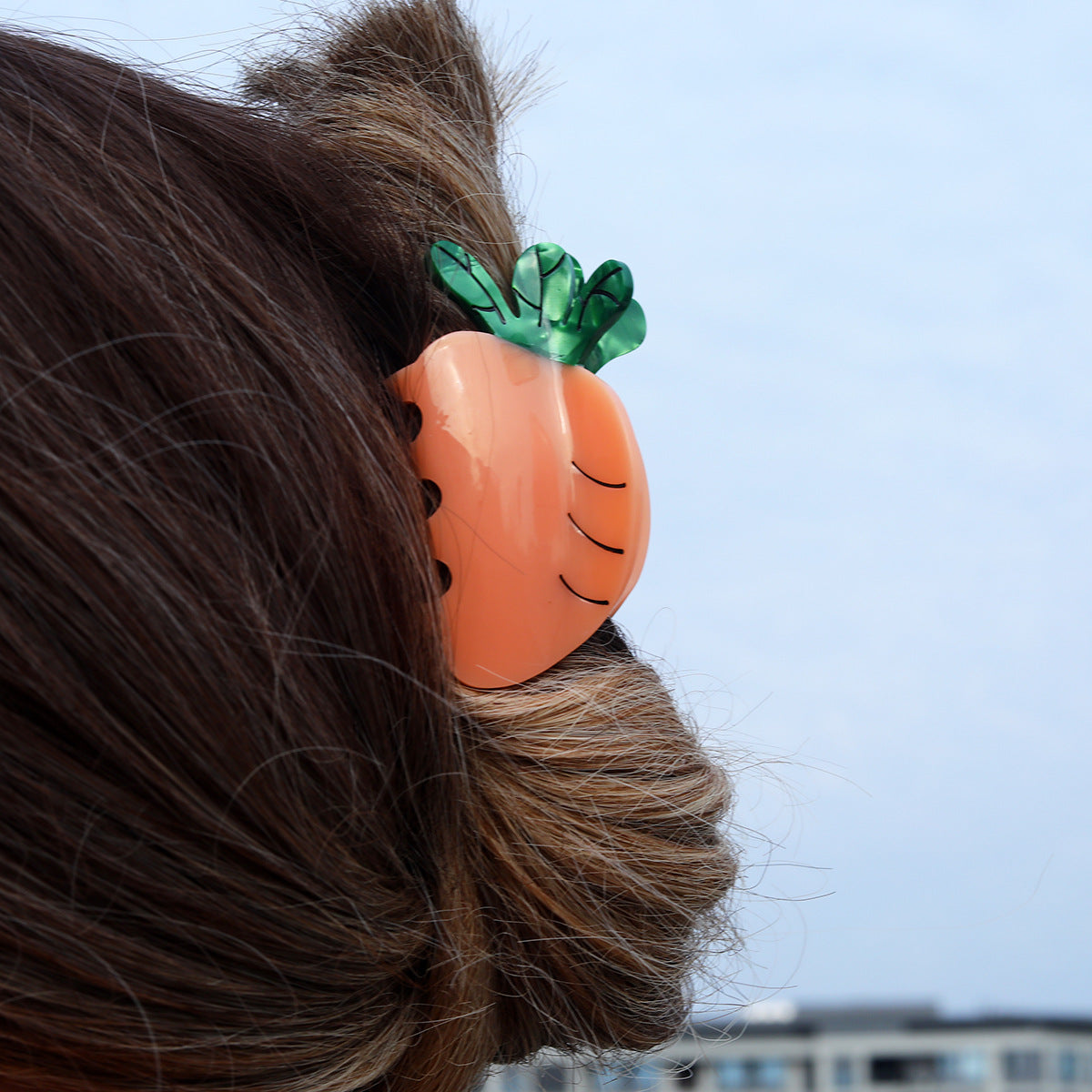 New summer fashion vegetable series cute acetic acid hairpin personality creative pear radish eggplant shark clip wholesale