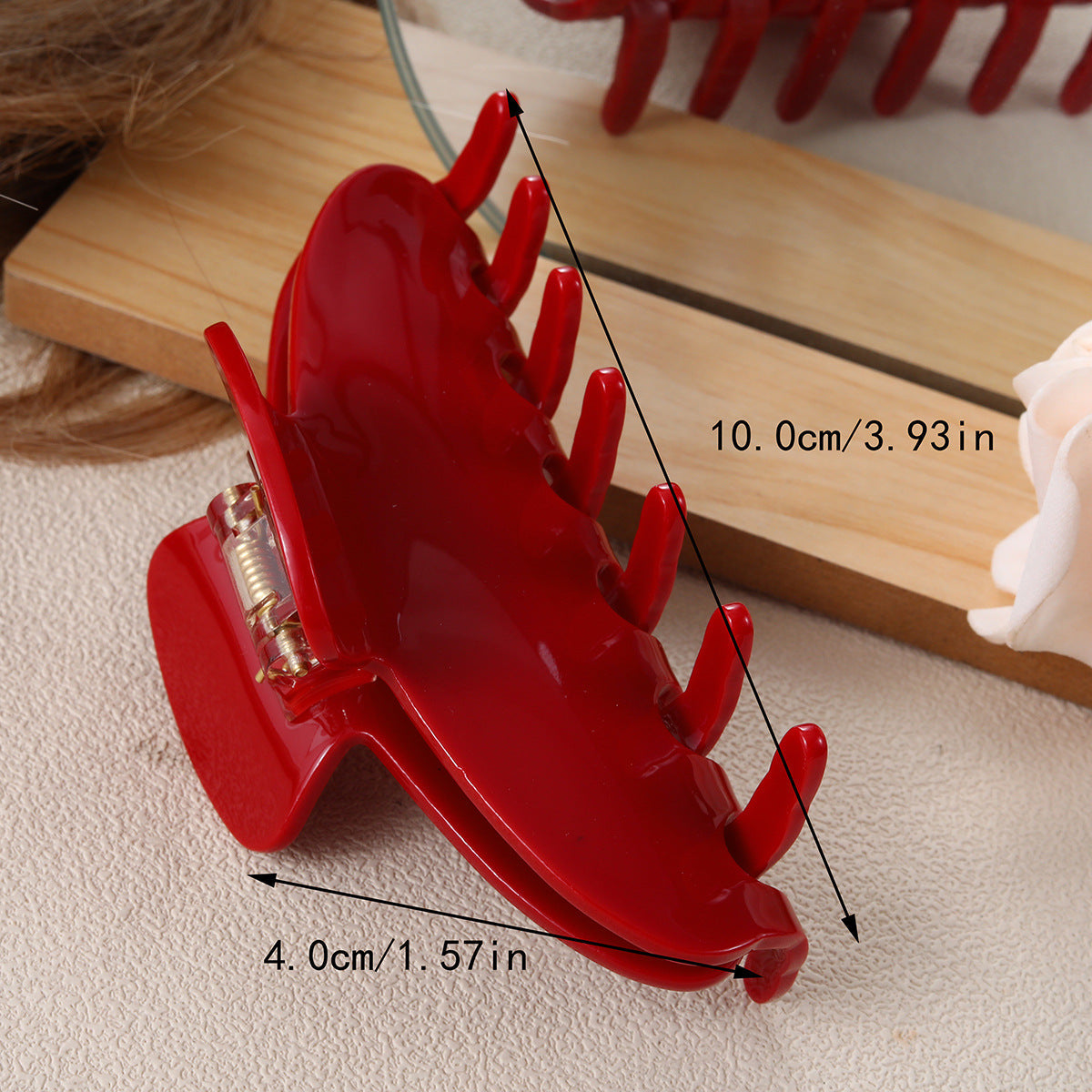 solid color hairpin female summer acetate shark clip yellow ins style European and American sweet cool hot girl back head clip