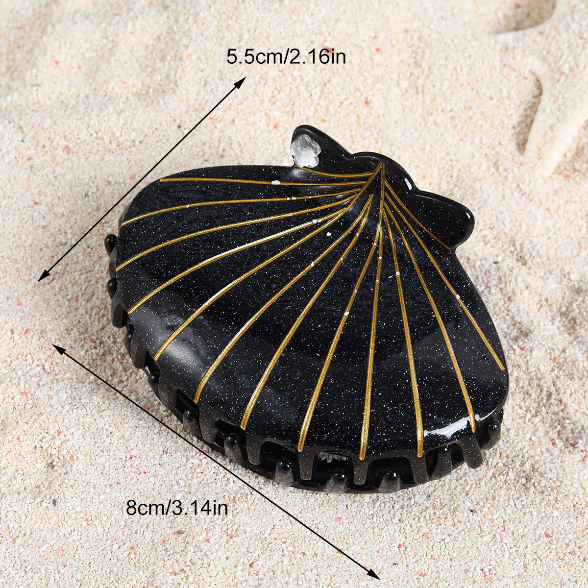 New style shell gripper simple point diamond high-grade hairpin niche shark clip creative sweet cool hot girl hair accessories wholesale