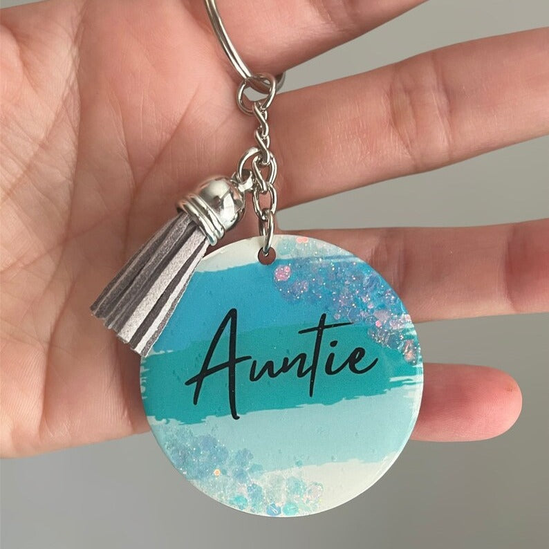Personalized Resin Key Chain Sparkling Acrylic Key Chain Personalized Gift