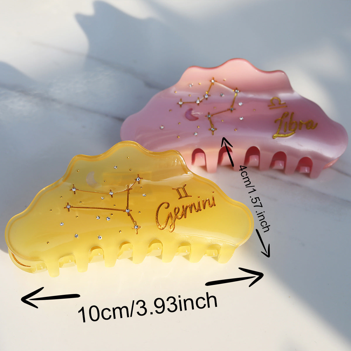 Cross-Border E-Commerce Twelve Zodiac Hairpin Temperament Shark Clip Acetate New Hot Sale
