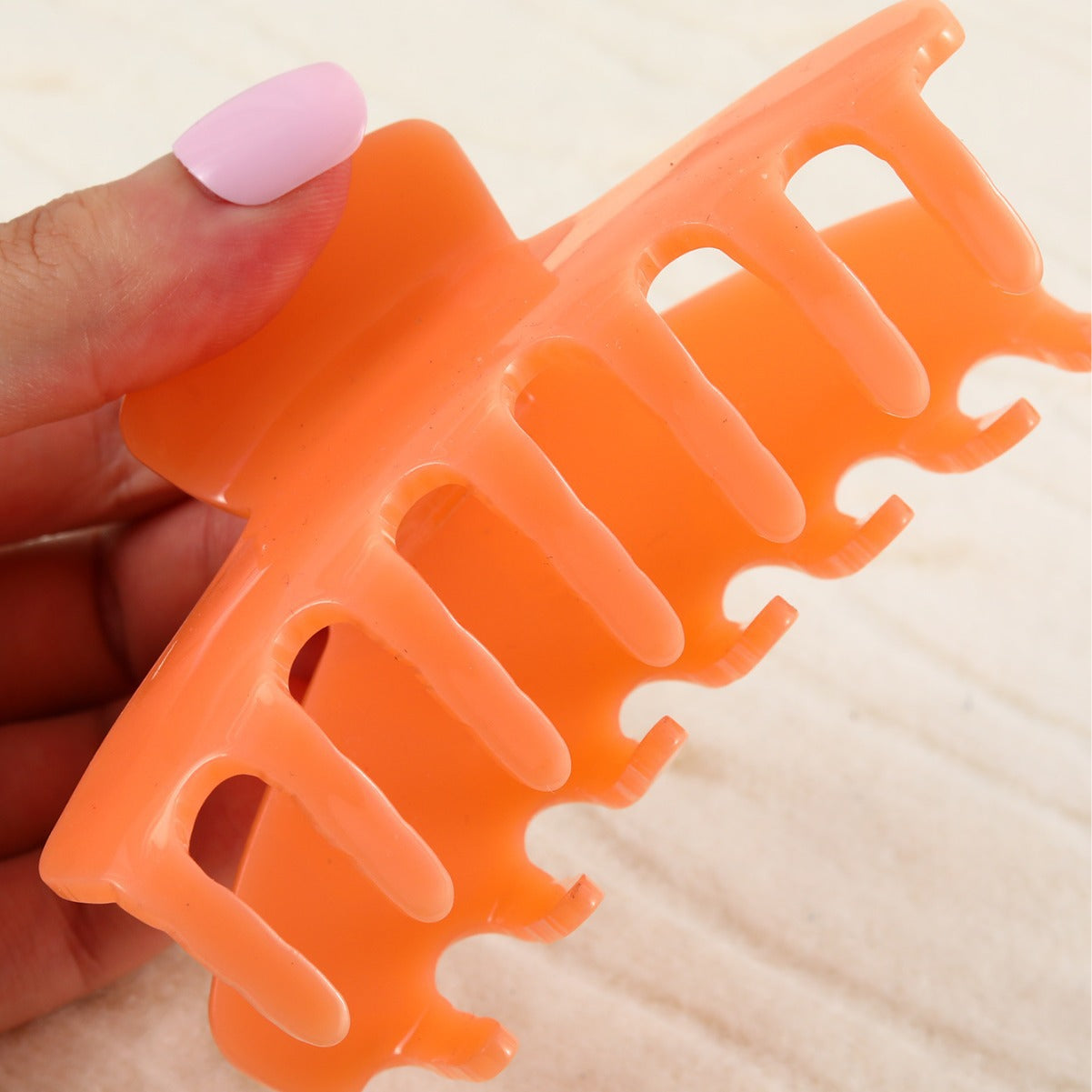 solid color hairpin female summer acetate shark clip yellow ins style European and American sweet cool hot girl back head clip