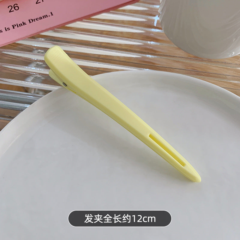12cm Cross-Border Duckbill Clip Women's Hair Clip High-End One-Word Clip Hair Salon Bangs Clip Cute Hair Clip Clip Hair Accessories Headdress