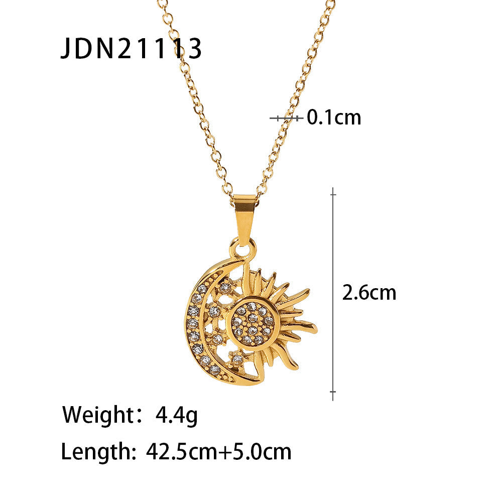 cross-border stainless steel necklace jewelry European and American fashion INS titanium steel clavicle chain 18k gold non-fading neck chain women