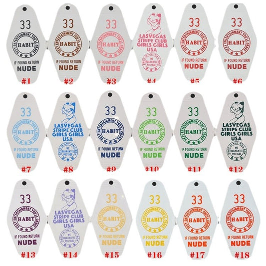 Multi-Color blank plastic ABS hotel key card cross-border blank motel keychain Amazon promotion