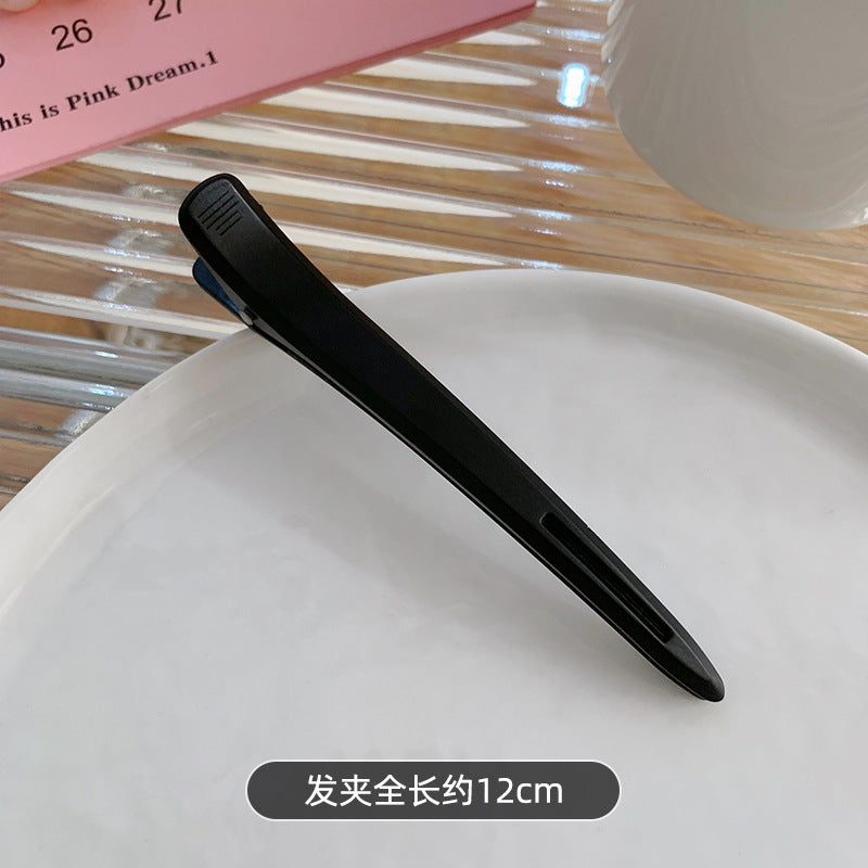 12cm Cross-Border Duckbill Clip Women's Hair Clip High-End One-Word Clip Hair Salon Bangs Clip Cute Hair Clip Clip Hair Accessories Headdress