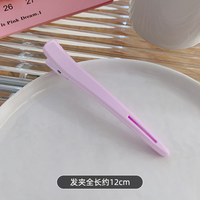 12cm Cross-Border Duckbill Clip Women's Hair Clip High-End One-Word Clip Hair Salon Bangs Clip Cute Hair Clip Clip Hair Accessories Headdress