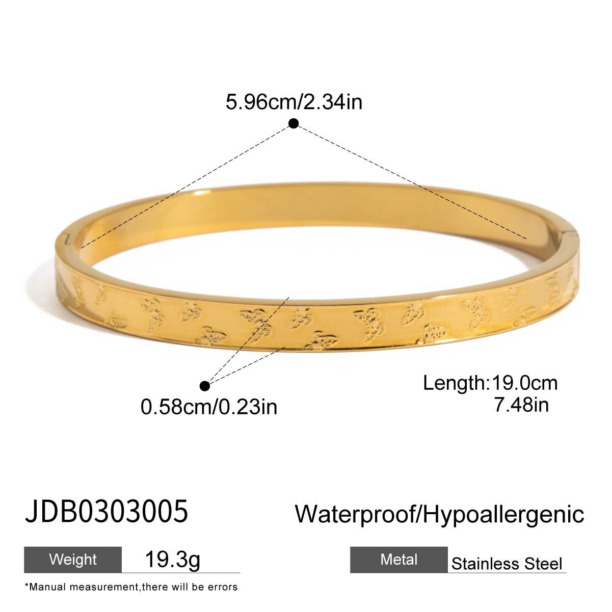 European and American Stainless Steel Love Bracelet Light Luxury High-end Sense 18k Gold Jewelry Without Fading Titanium Steel Jewelry Cross Border
