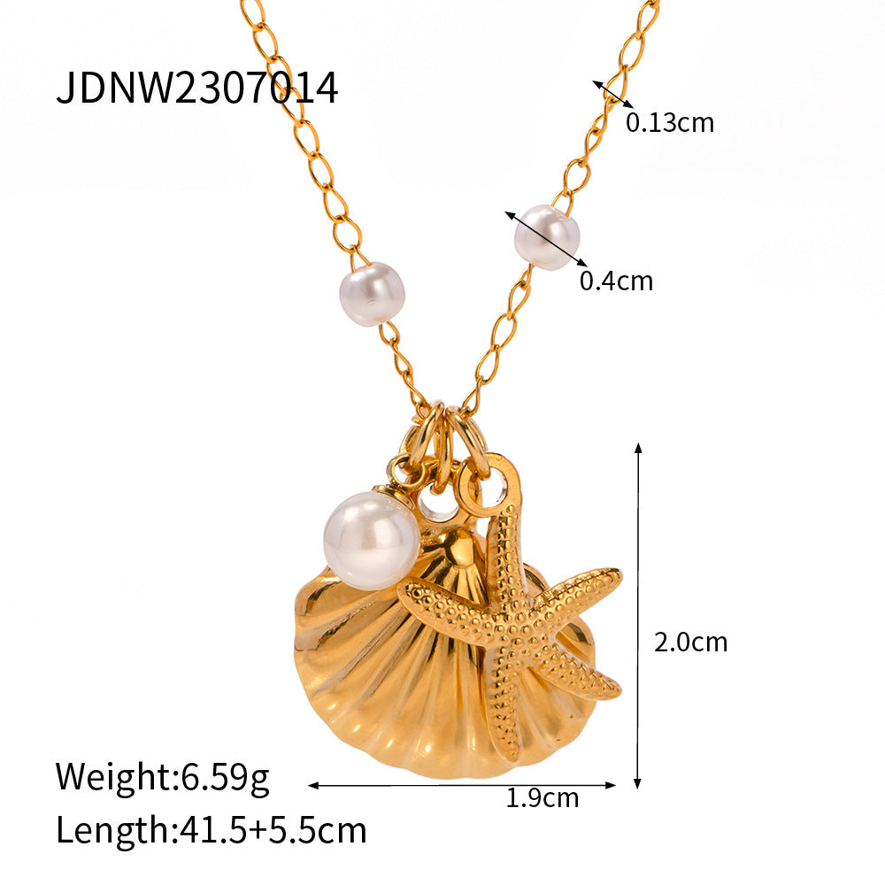 cross-border stainless steel necklace jewelry European and American fashion INS titanium steel clavicle chain 18k gold non-fading neck chain women