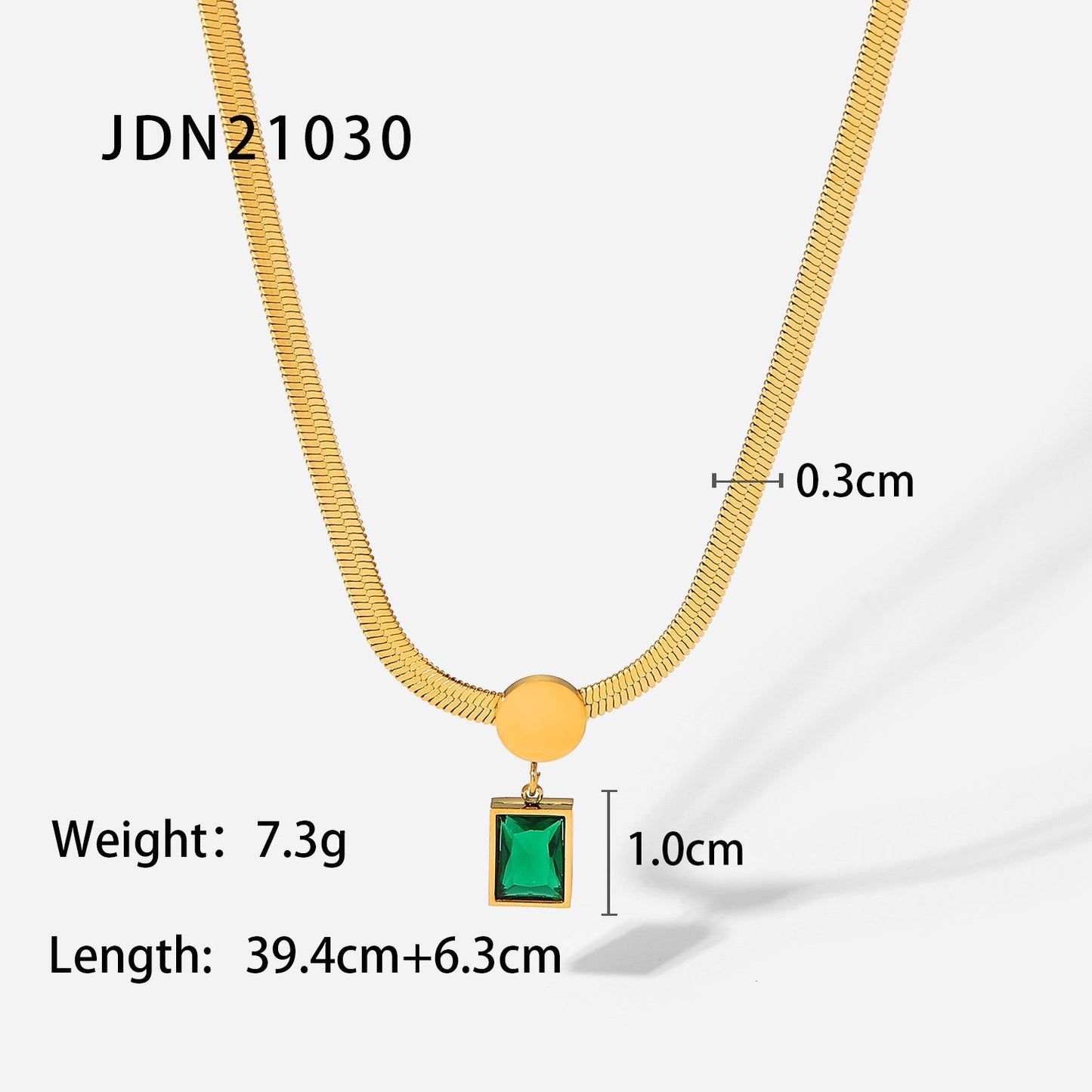 European and American fashion retro style green zircon series necklace earrings bracelet ring temperament ladies stainless steel jewelry