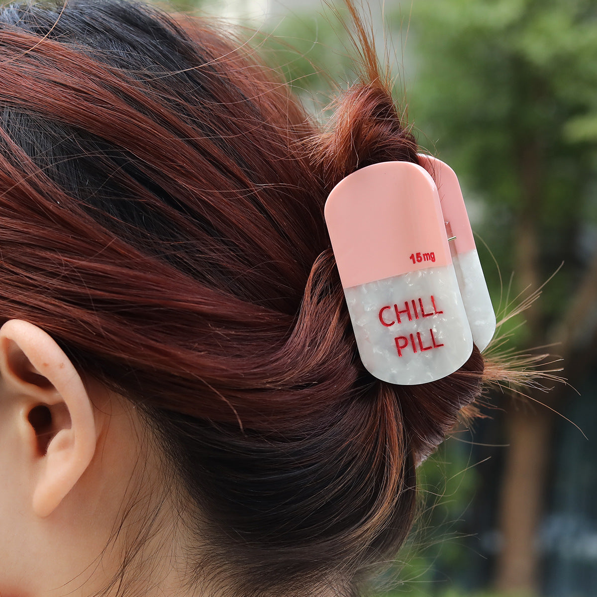 Cross-Border Pill Hairpin Color Matching Acetate Hairpin High-End Back of the Head Hairpin Cute Creative Hairpin Hairpin for Women