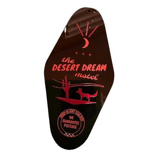 Personalised American Retro Motel Key Tag