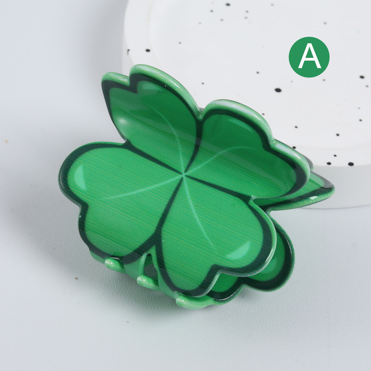 Girl heart personalized creative cute fresh clover rainbow hairpin back head updo hair headwear women's hair clip