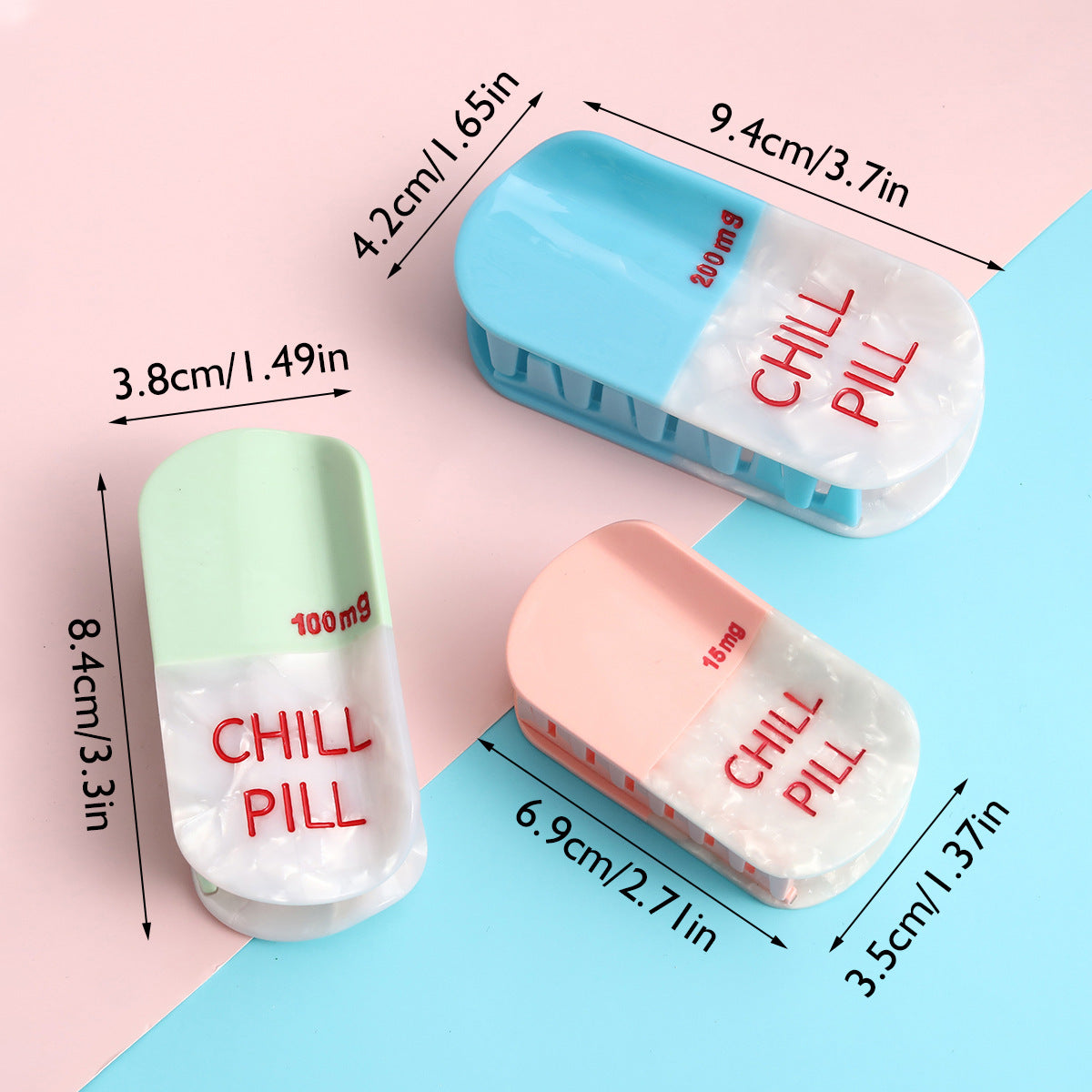 Cross-Border Pill Hairpin Color Matching Acetate Hairpin High-End Back of the Head Hairpin Cute Creative Hairpin Hairpin for Women