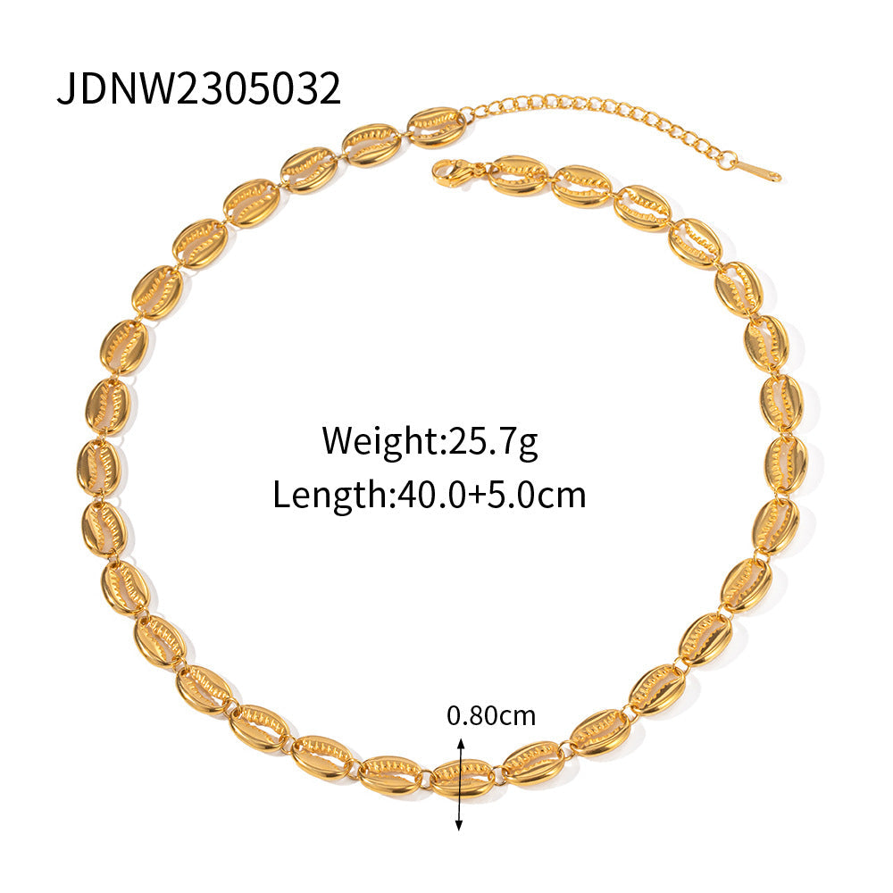 European and American Titanium Steel Necklace Accessories High-grade Bohemian Clavicle Chain Holiday Cross-border Stainless Steel Jewelry
