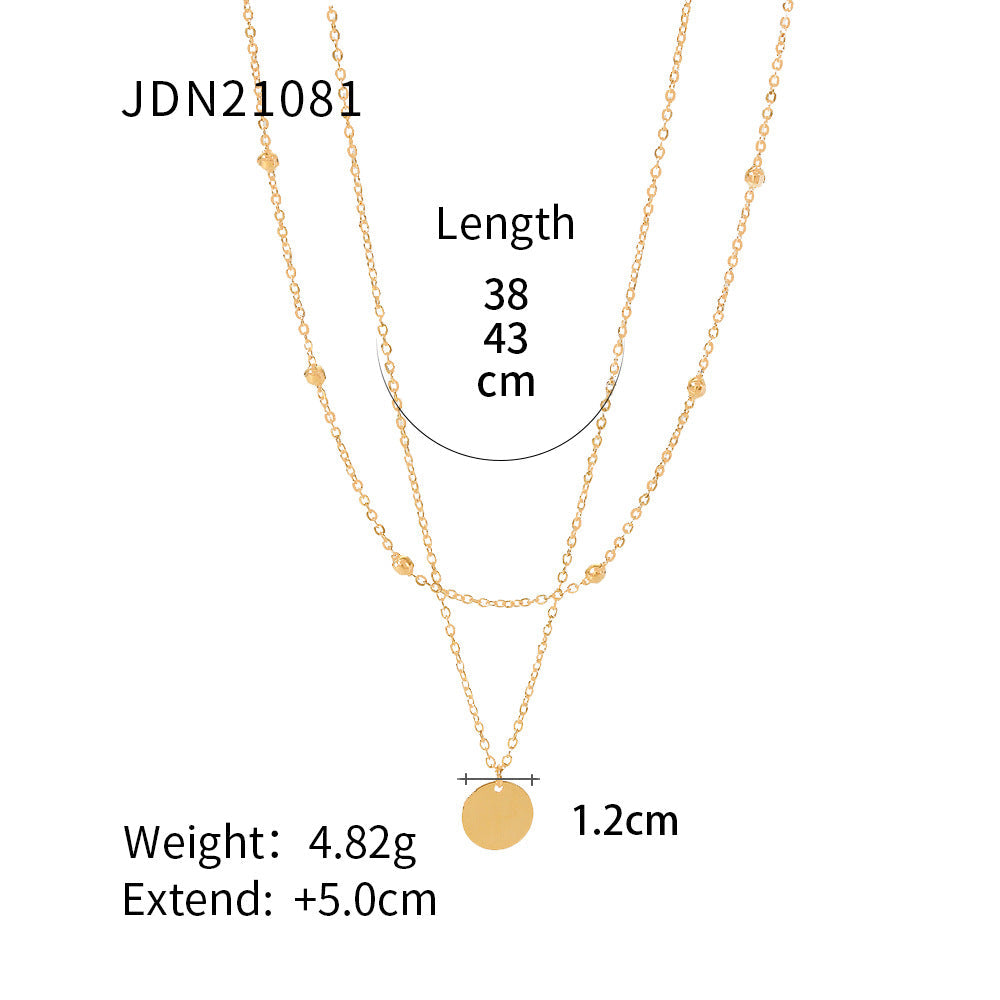 cross-border stainless steel necklace jewelry European and American fashion INS titanium steel clavicle chain 18k gold non-fading neck chain women