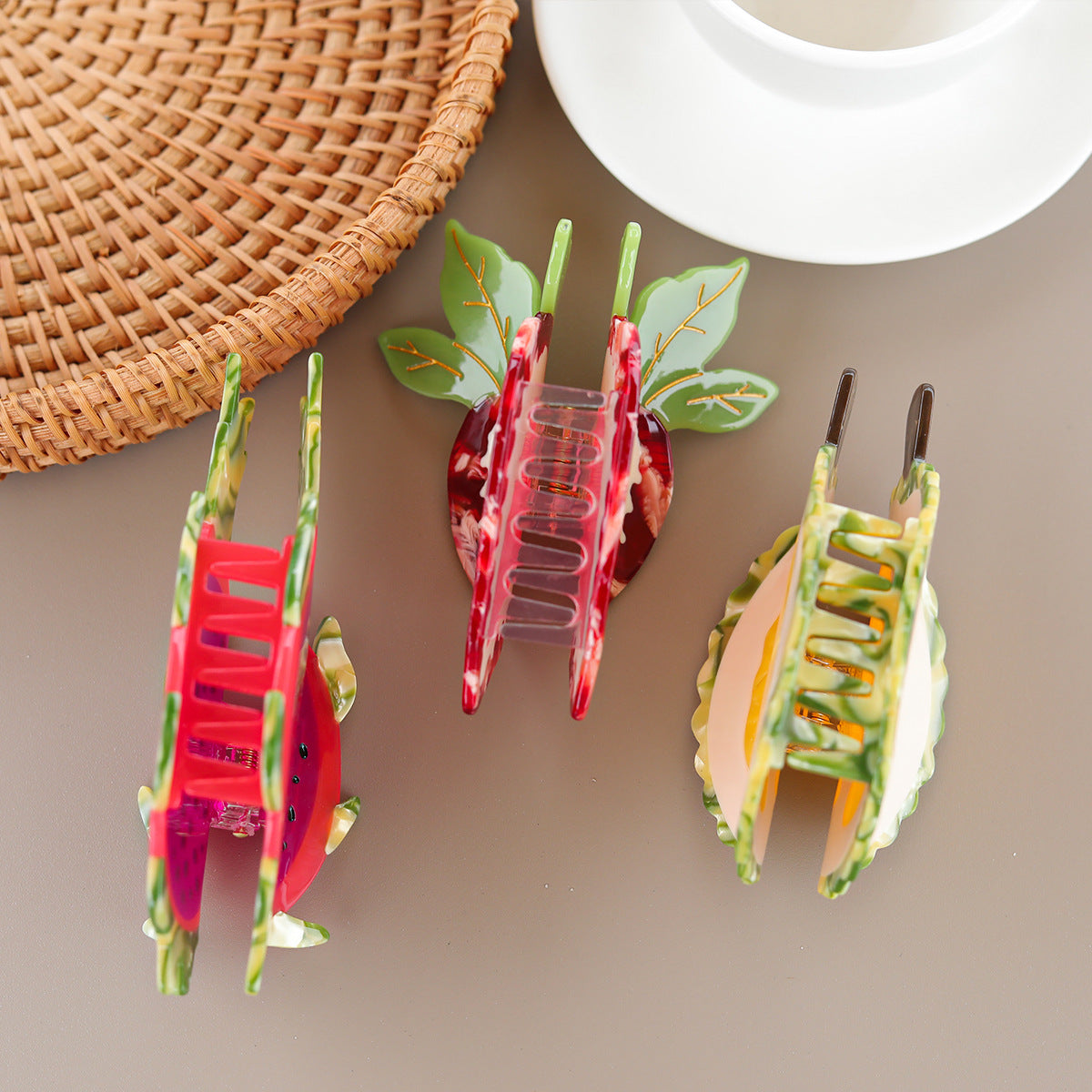 Cross-Border High-End Cute and Sweet Diamond-Acetate Colorful Hairpins for Daily Use, Versatile Hairpins, Shark Clips, Headwear