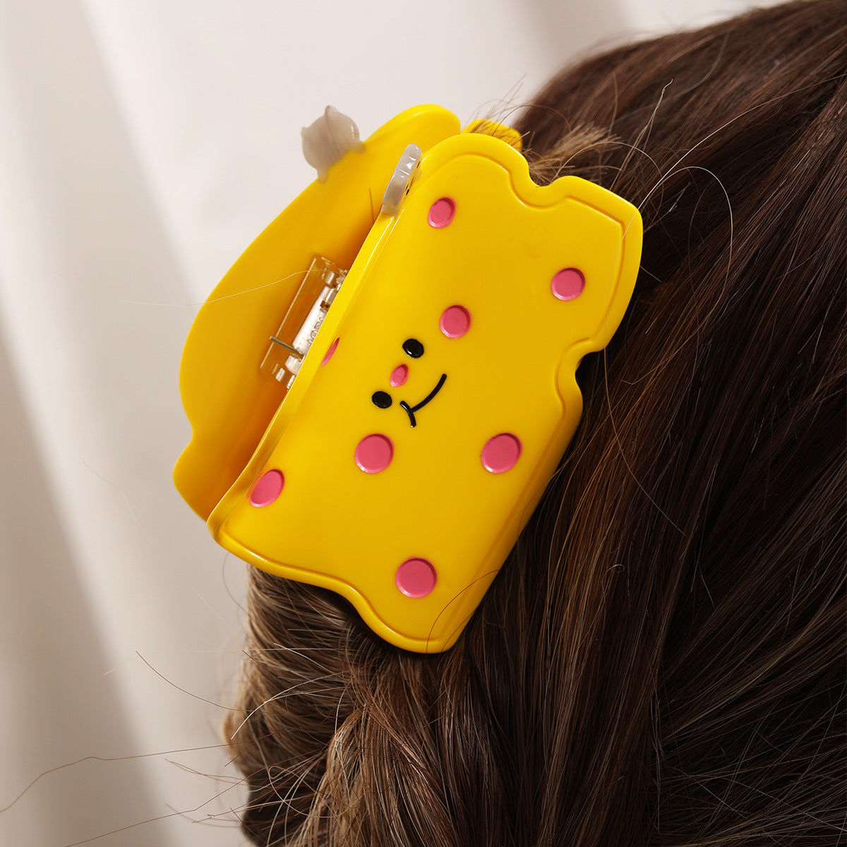 New fun personality cute cartoon sweet cheese acetate hair clip girl hair shark clip headdress hair grip