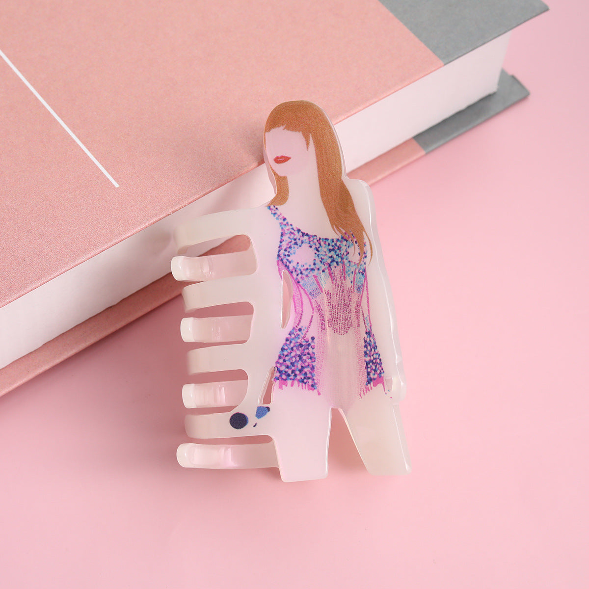 New Fashion Design Album Hairpin High Sense Acetic Acid Hairpin Women's Hair Claw Personalized Hair Accessories Hairpin Shark Clip