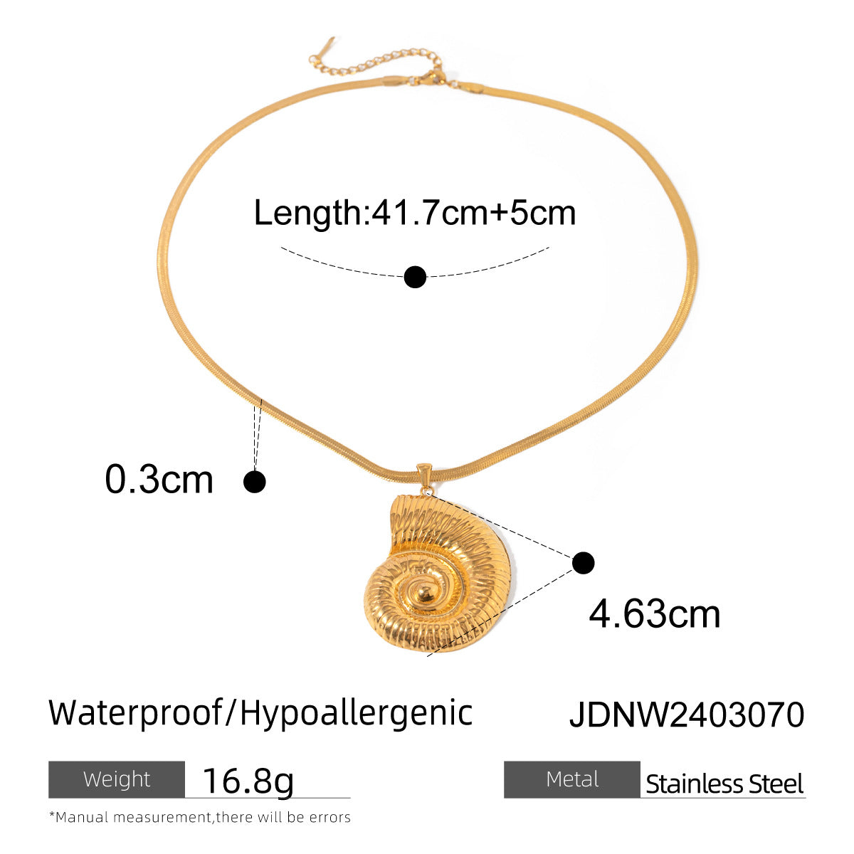 European and American stainless steel conch necklace pearl earrings high sense zircon earrings titanium steel ring cross-border jewelry