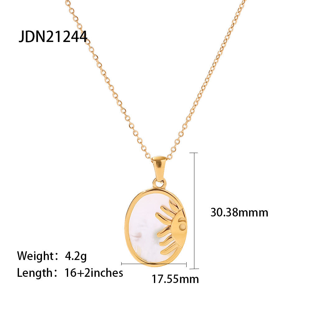 cross-border stainless steel necklace jewelry European and American fashion INS titanium steel clavicle chain 18k gold non-fading neck chain women