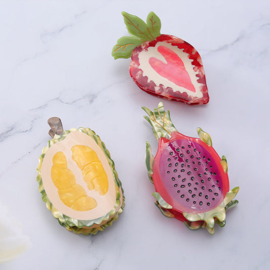 Cross-Border High-End Cute and Sweet Diamond-Acetate Colorful Hairpins for Daily Use, Versatile Hairpins, Shark Clips, Headwear
