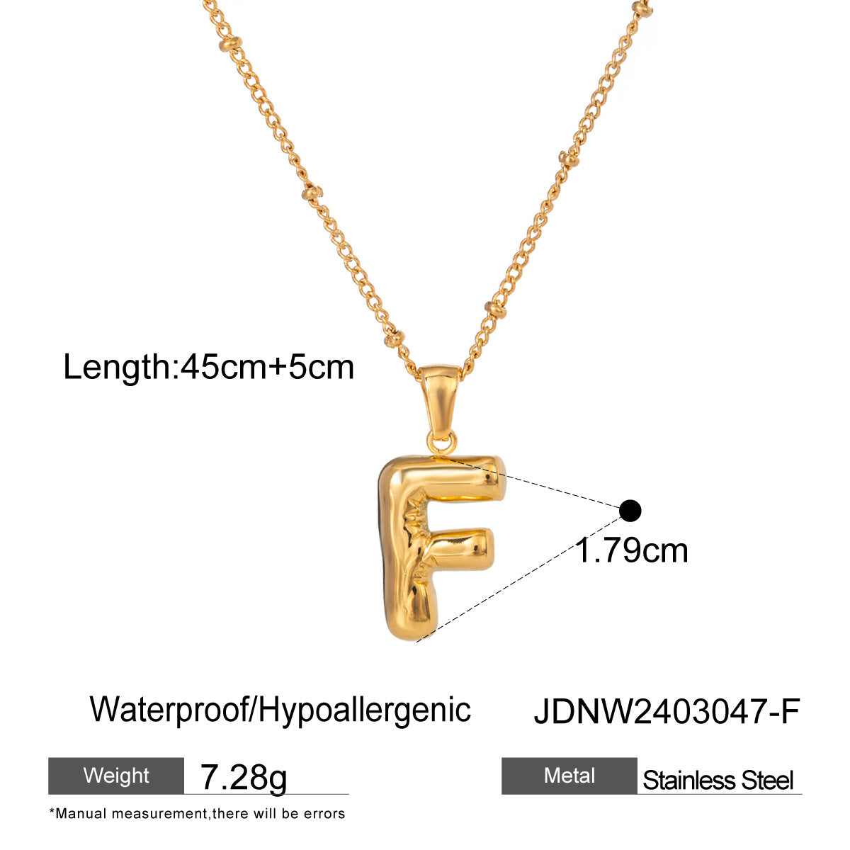 European and American stainless steel letter necklace pendant high sense clavicle chain titanium steel jewelry cross-border necklace
