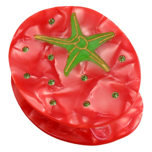 New French-Style Acetate Clip Tomato Sweet Cute Hairpin Niche Hair Accessory Bun Hair Clip Women's Clip