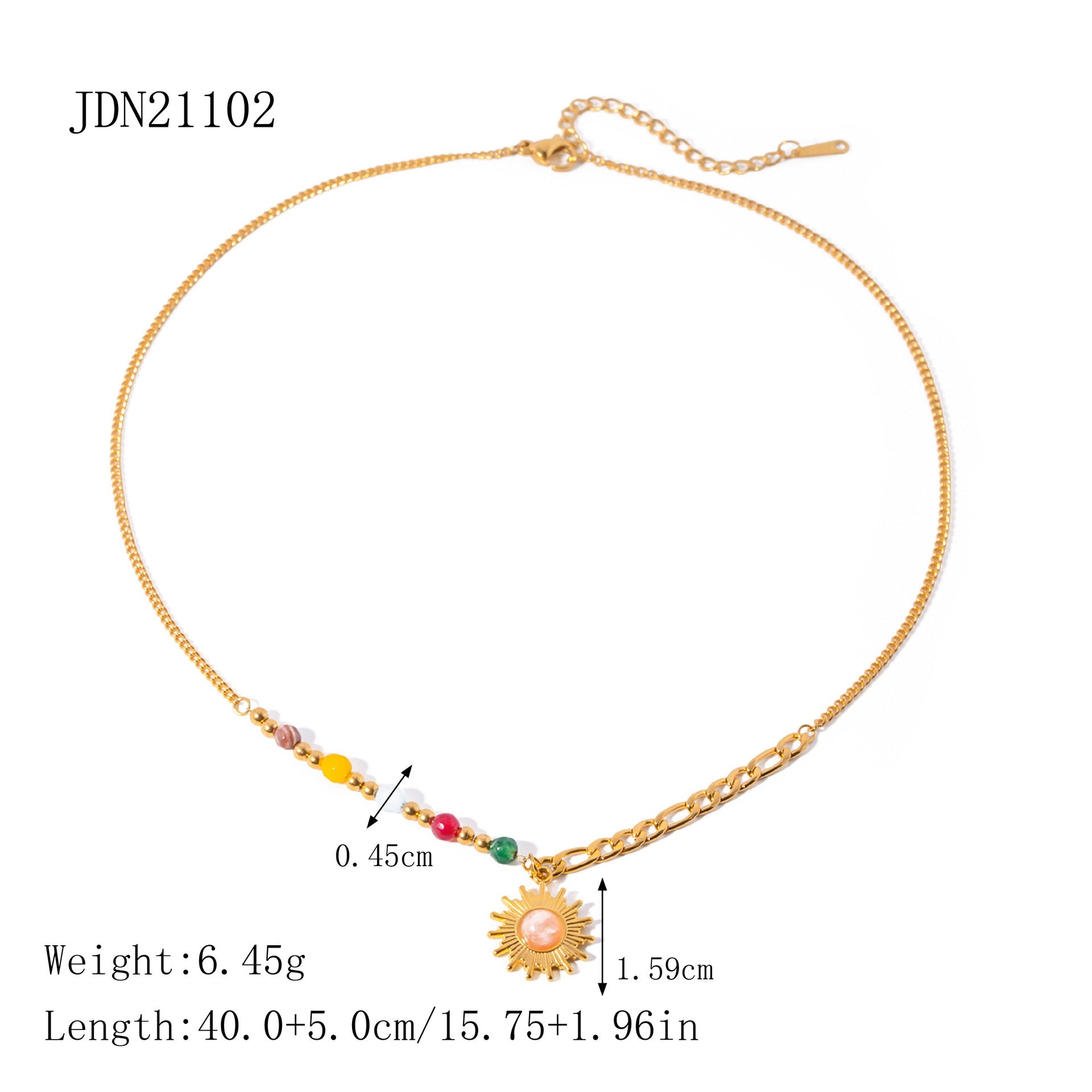 European and American Titanium Steel Necklace Accessories High-grade Bohemian Clavicle Chain Holiday Cross-border Stainless Steel Jewelry