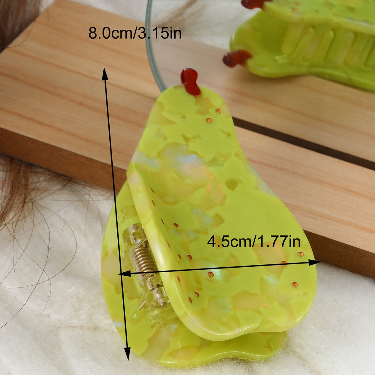 New French-Style Acetate Clip Tomato Sweet Cute Hairpin Niche Hair Accessory Bun Hair Clip Women's Clip